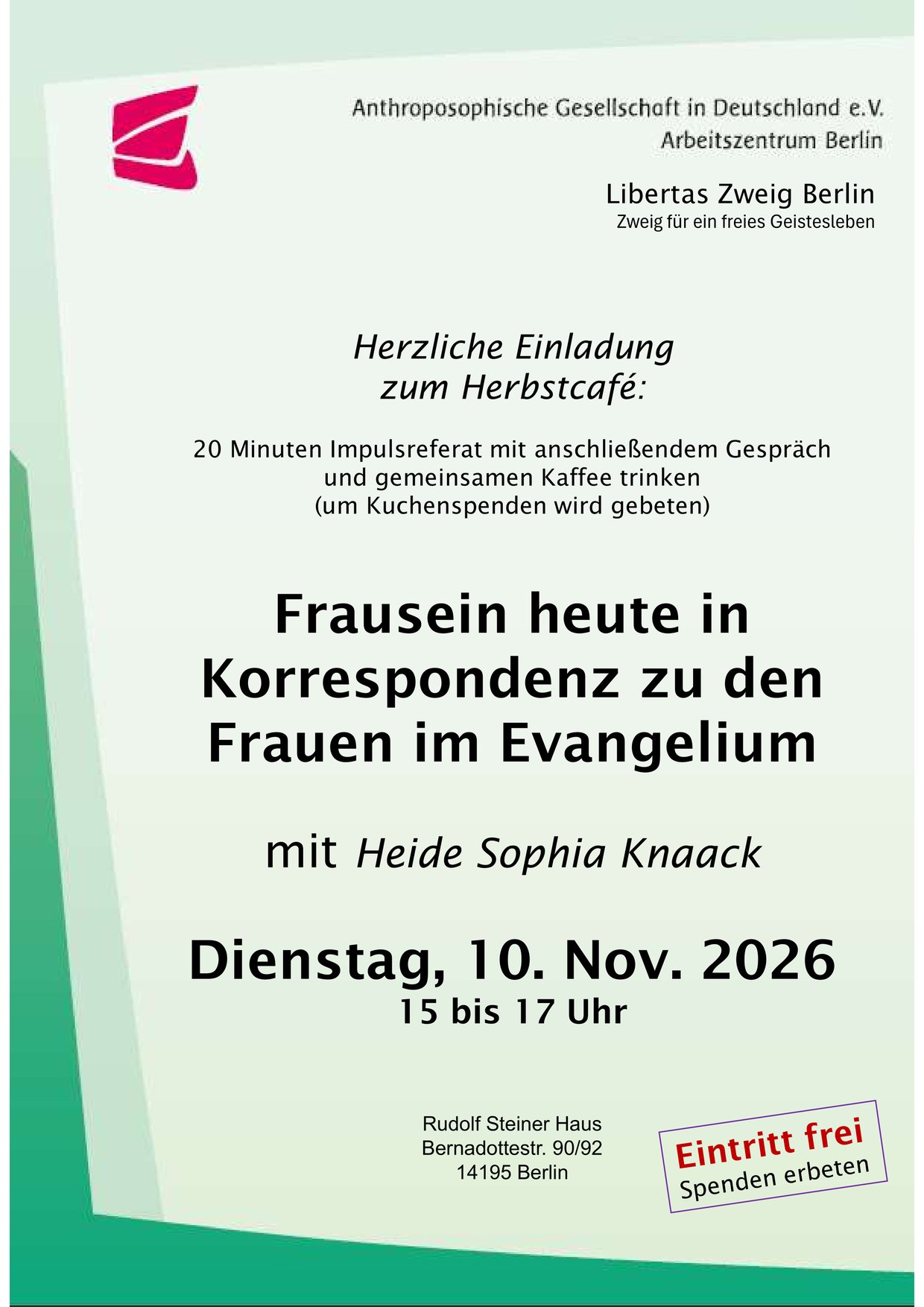 Frausein heute in Korrespondenz zu den Frauen im Evangelium 🗓