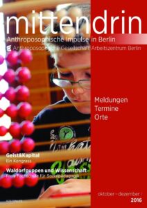 Titelseite der mittendrin Oktober–Dezember 2016